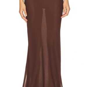 Lioness  chiffon burgundy Maxi Skirt
